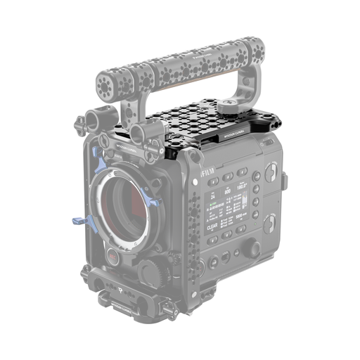 fujifilm eterna 55 camera body with a top handle system on a white background