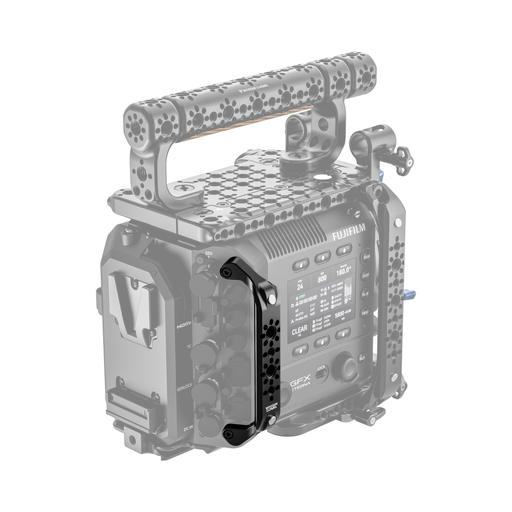 fujifilm eterna 55 back of camera body with wooden camera rear side rail